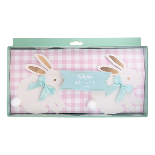 Bunnies with Ribbon Bows Banner