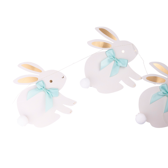 Bunnies with Ribbon Bows Banner