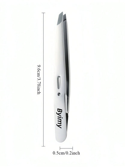 Byimy Brand Stainless Steel Professional Eyebrow Clip, High Eyebrow Clip, Oblique Small Tweezers, Universal Hair Removal Pliers, Tweezers, Hair Removal Tweezers, Eyelash Extension Tools