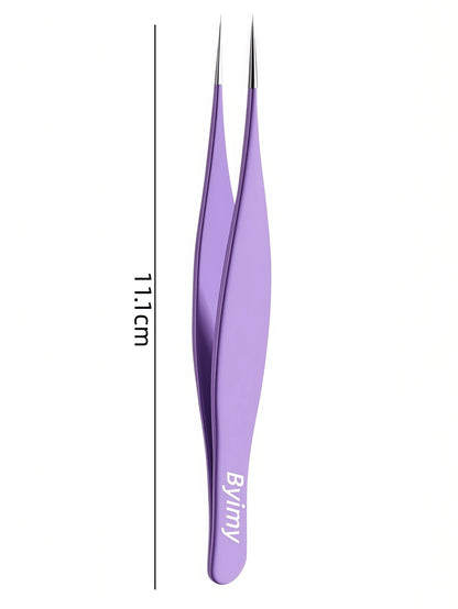 Byimy Brand Super Fine Tip Blackhead Remover Tweezers, Makeup Eyebrow Grooming Beauty Tool, Eyelash Extension Tweezer Hair Removal