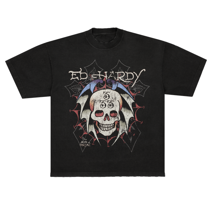 Camiseta "Bat Skull" Ed Hardy x Matuê
