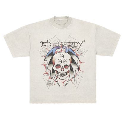 Camiseta "Bat Skull" Ed Hardy x Matuê