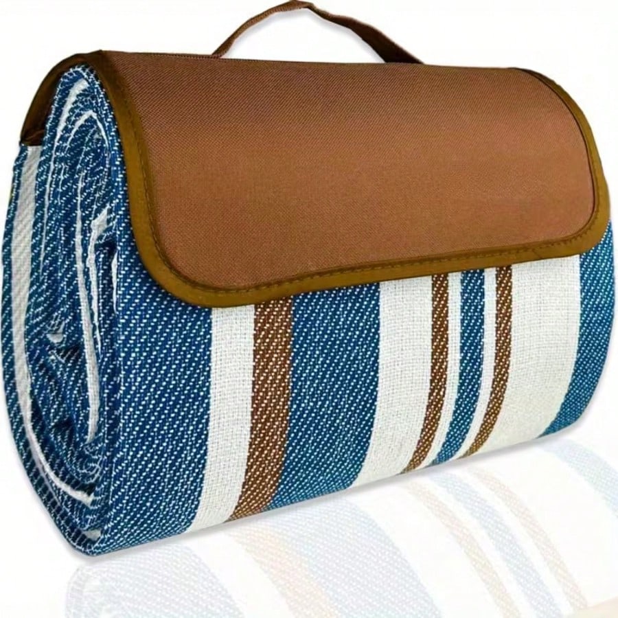 Camping Picnic Blanket| Outdoor Tote Bag, Four-Season Twill Acrylic Fabric, Ideal For Beach And Spring/Summer Camping