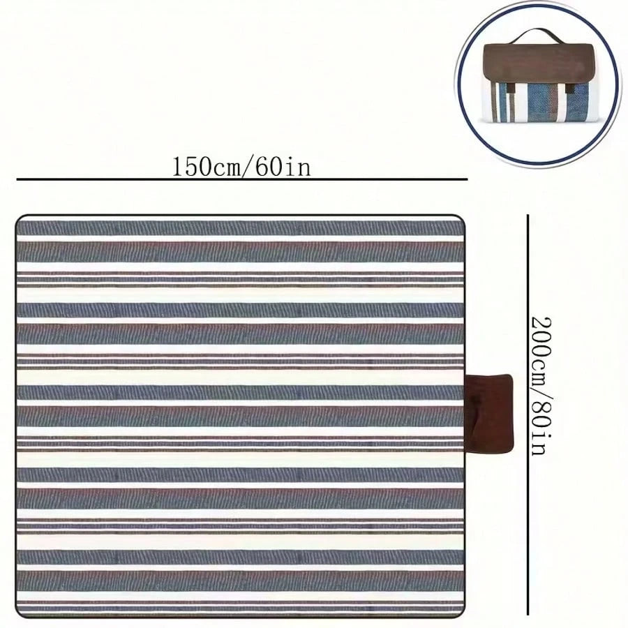 Camping Picnic Blanket| Outdoor Tote Bag, Four-Season Twill Acrylic Fabric, Ideal For Beach And Spring/Summer Camping