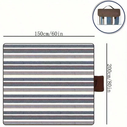 Camping Picnic Blanket| Outdoor Tote Bag, Four-Season Twill Acrylic Fabric, Ideal For Beach And Spring/Summer Camping