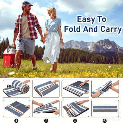 Camping Picnic Blanket| Outdoor Tote Bag, Four-Season Twill Acrylic Fabric, Ideal For Beach And Spring/Summer Camping