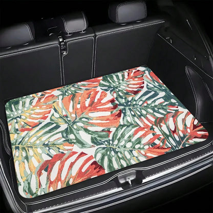 Car Acessesories Vehicle Accessories Universal Car Trunk Mat With Colorful Floral Design, Anti-Dirt, Anti-Scratch, Anti-Slip Diatomite Cargo Mat, Suitable For Multiple Car Models, Car Cargo Compartmen