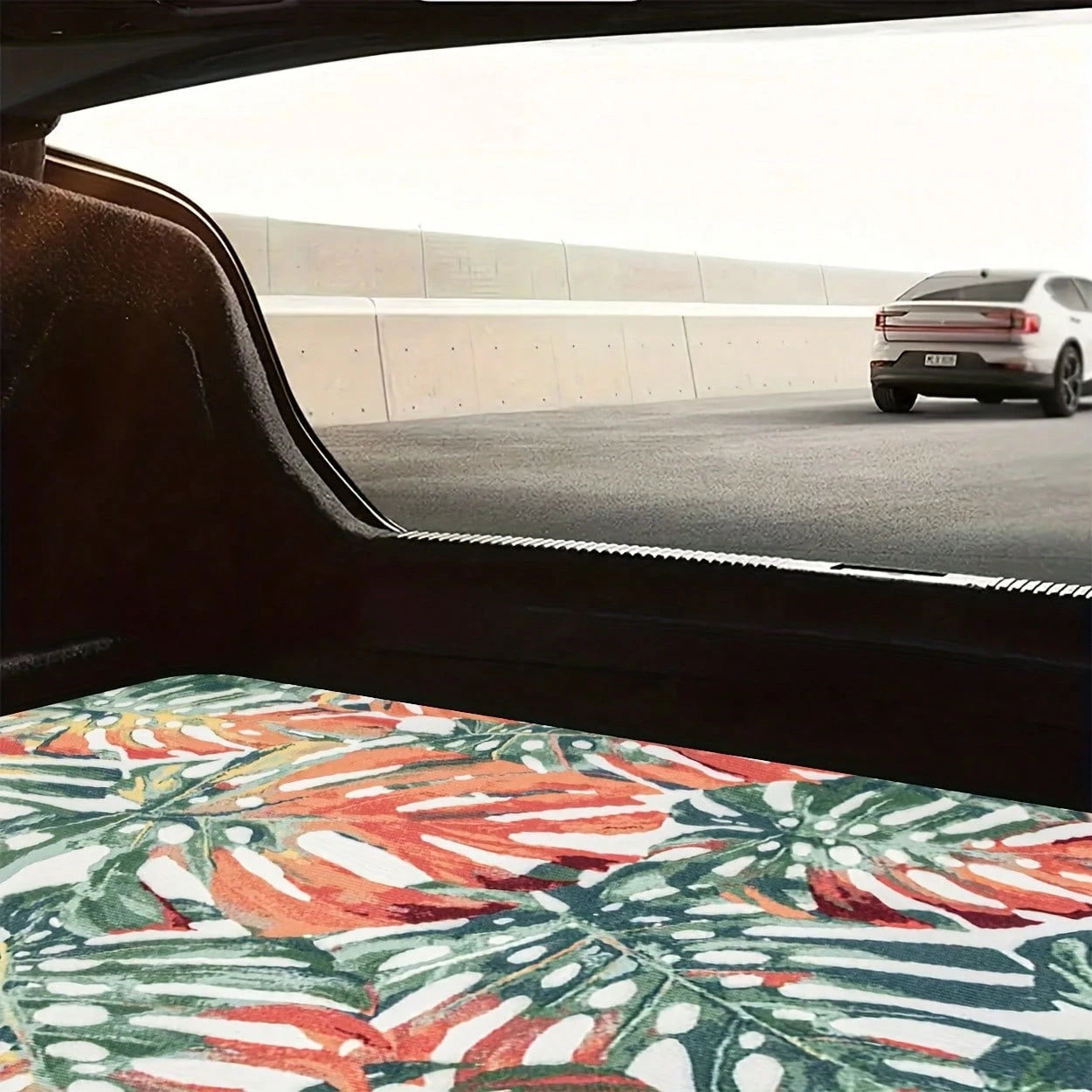 Car Acessesories Vehicle Accessories Universal Car Trunk Mat With Colorful Floral Design, Anti-Dirt, Anti-Scratch, Anti-Slip Diatomite Cargo Mat, Suitable For Multiple Car Models, Car Cargo Compartmen