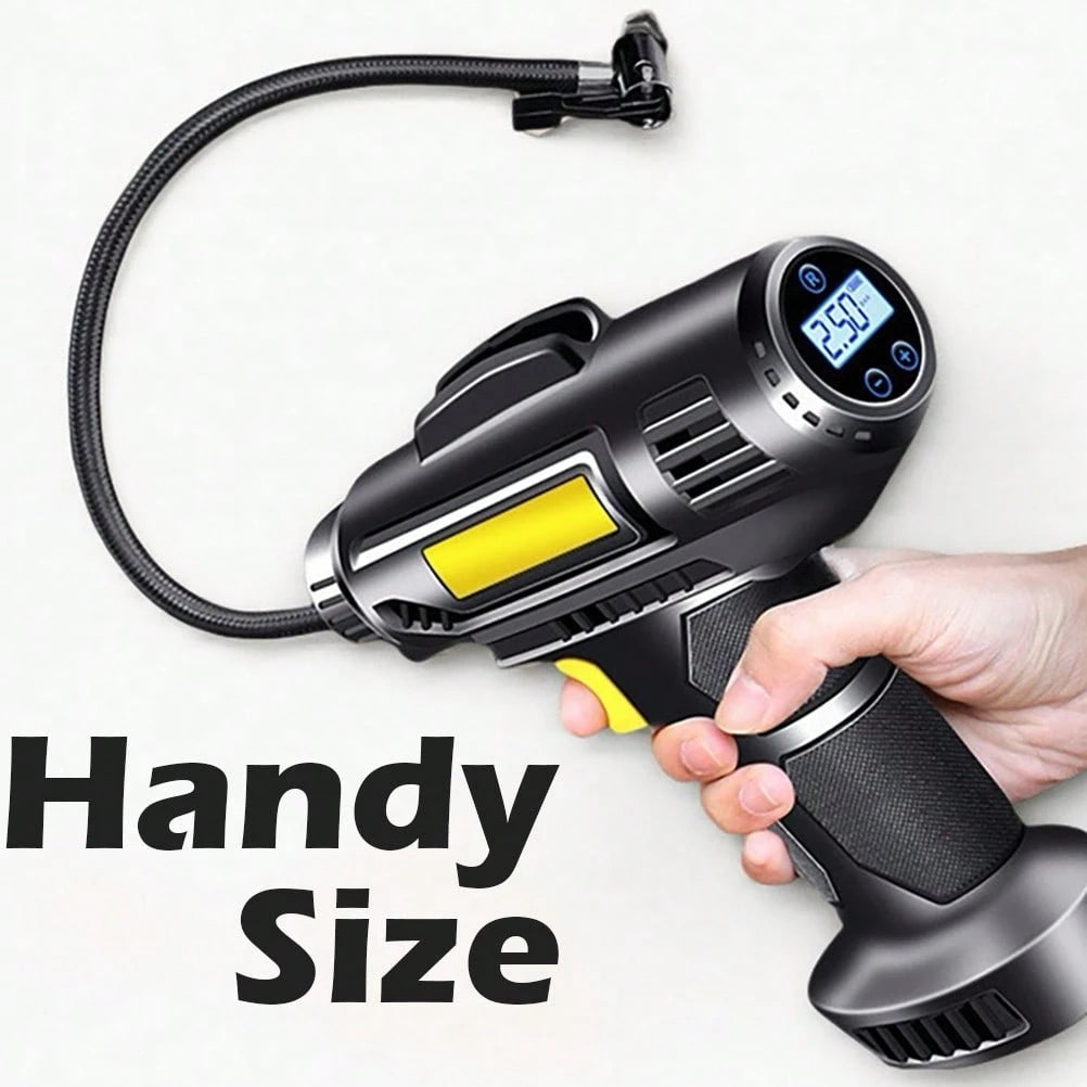 Car Air Compressor Digital Tire Inflator With Auto Stop – Portable Air Compressor W/ LED Light, 4 Pressure Units (PSI/BAR/KPA/Kg/Cm²), 8ft Cord & Needles For Cars, Bikes, Balls