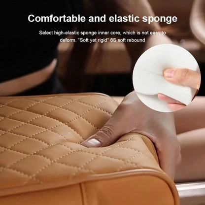 Car Armrest Cover, Faux Leather Center Console Pad With 2 Side Pockets + 2 Cup Holders, Multifunctional Storage For Phones/Water Bottles/Cards, Fits Most Car Models, Tissue Box Included, Enhances Comf