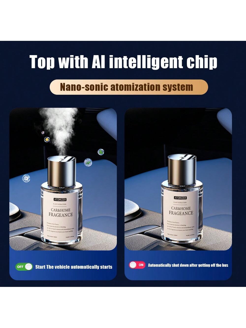 Car Aromatherapy Electromechanical Fragrance Perfume- Intelligent Start/Stop Fragrance- Automotive Accessories