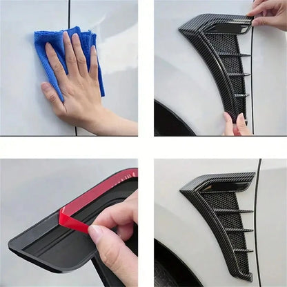Car Body Decorative Stickers Universal Side Wing Car Stickers Modified Body Side Label Decoration 2pcs