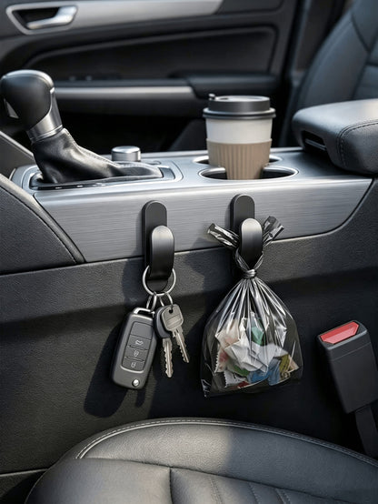 Car Dashboard Mini Adhesive Hook, Multi-Function Car Interior Storage Clip (Suitable For Keys, Masks, Fashion Glasses Or Trash Bags), Universal Charging Cable Storage Clip, No-Drill Mark-Free Mini Hoo
