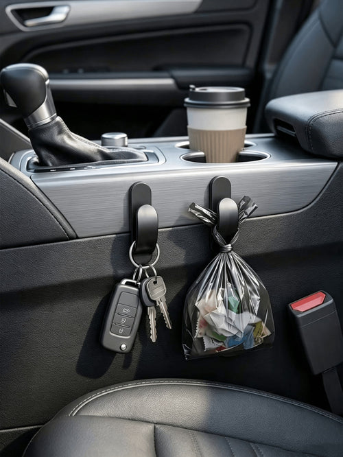 Car Dashboard Mini Adhesive Hook, Multi-Function Car Interior Storage Clip (Suitable For Keys, Masks, Fashion Glasses Or Trash Bags), Universal Charging Cable Storage Clip, No-Drill Mark-Free Mini Hoo