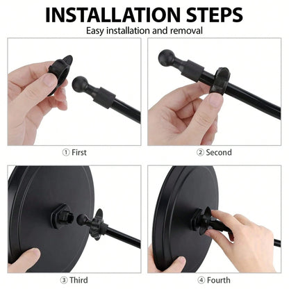 Car Food Tray Holder Adjustable Car Snack Tray 360-Degree Swivel Dining Table