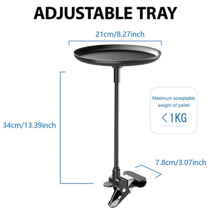Car Food Tray Holder Adjustable Car Snack Tray 360-Degree Swivel Dining Table