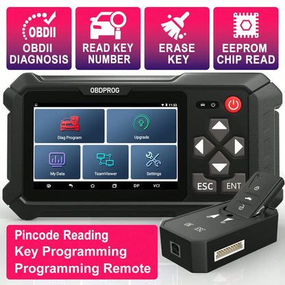 Car Key Programming Tool, Remote Key Programmer & IMMO Code Reader, EEPROM Pin Code Programming Chip Copy, OBD2 Car Diagnostic Scanner For Vehicles