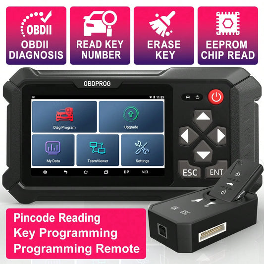 Car Key Programming Tool, Remote Key Programmer & IMMO Code Reader, EEPROM Pin Code Programming Chip Copy, OBD2 Car Diagnostic Scanner For Vehicles