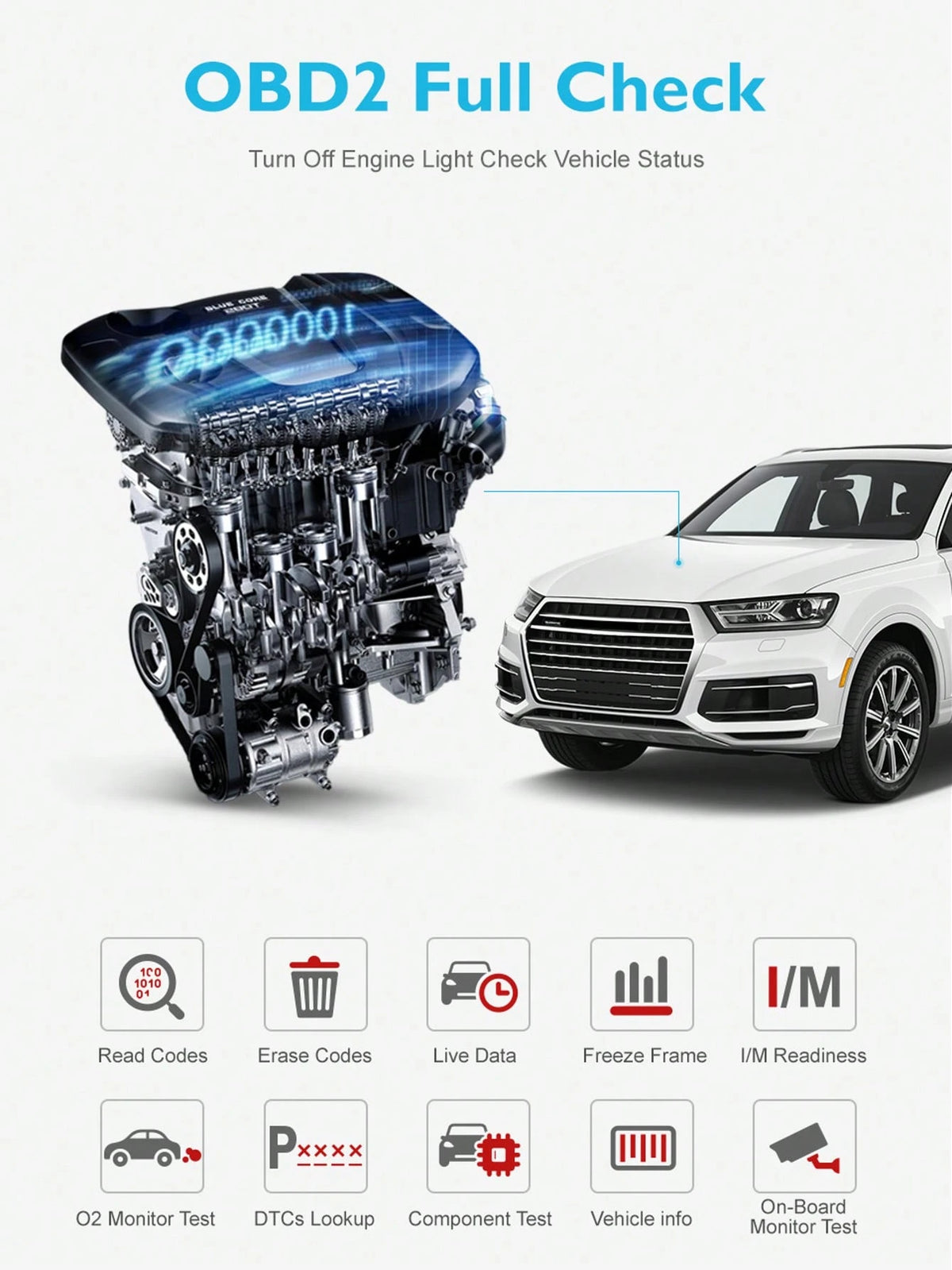 Car Key Programming Tool, Remote Key Programmer & IMMO Code Reader, EEPROM Pin Code Programming Chip Copy, OBD2 Car Diagnostic Scanner For Vehicles
