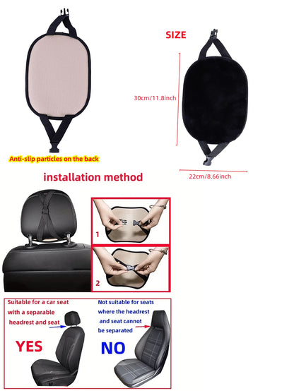Car Plush Pillowcase Anti Slip And Warm All Year Round Universal