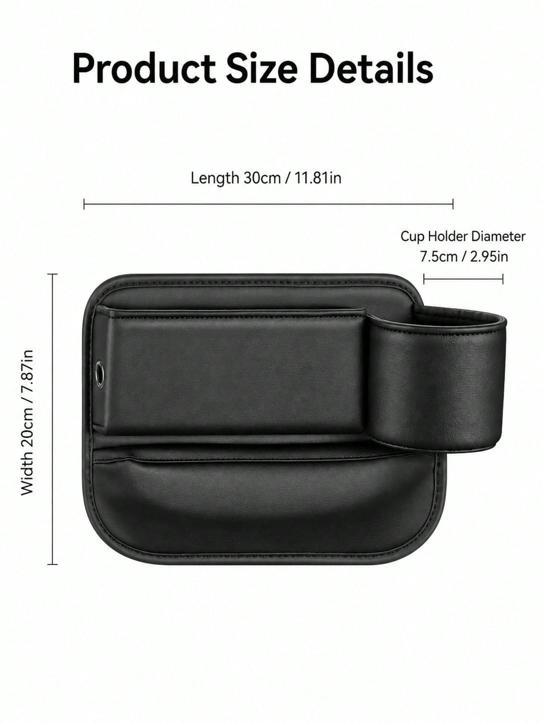 Car Seat Anti-Drop Storage Box, Premium Leather Center Console Organizer, Convenient Access For Phone/Keys, Universal Fit For Cars, SUVs, Trucks, Multi-Functional Essential Storage Box