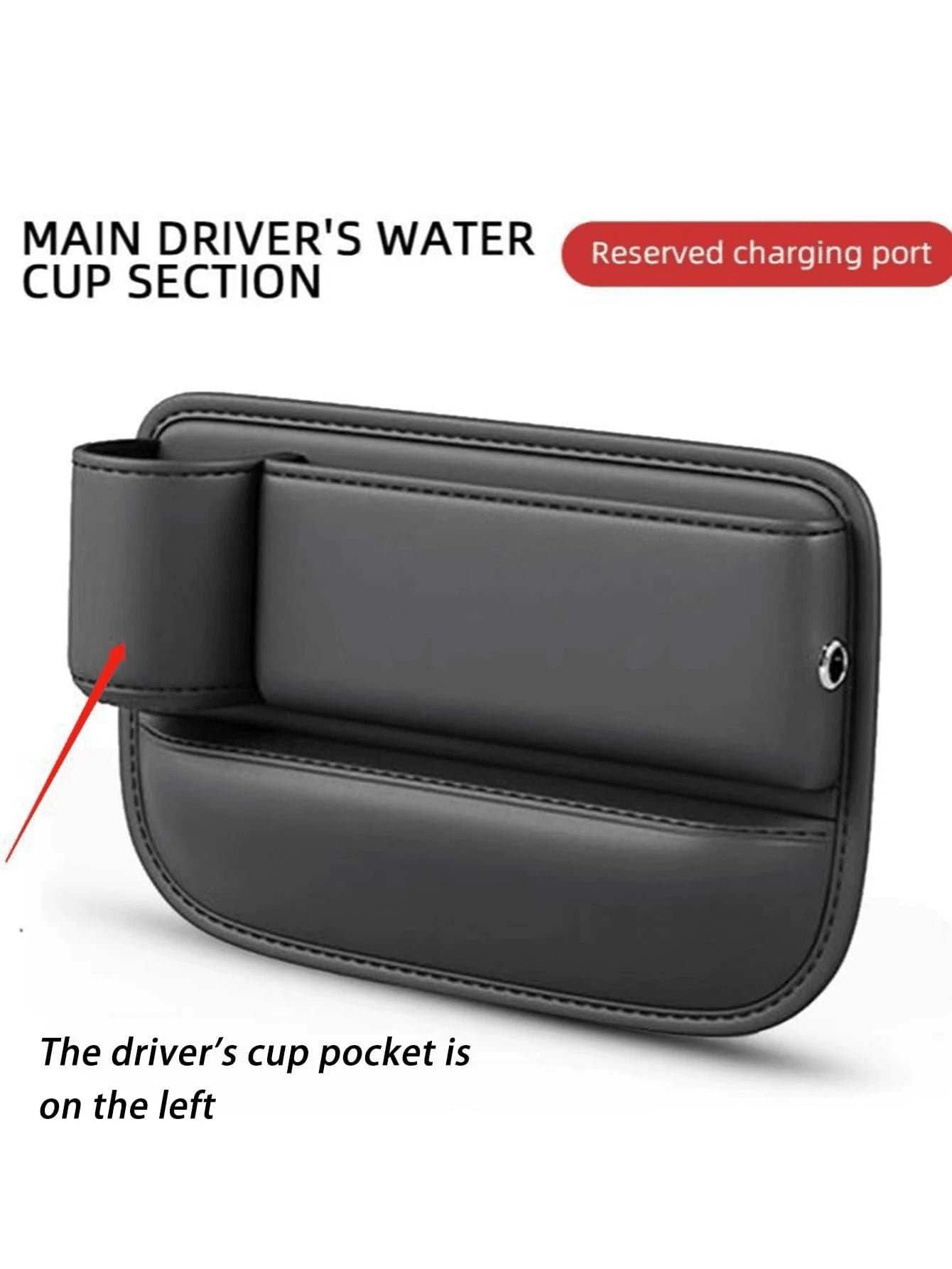 Car Seat Anti-Drop Storage Box, Premium Leather Center Console Organizer, Convenient Access For Phone/Keys, Universal Fit For Cars, SUVs, Trucks, Multi-Functional Essential Storage Box