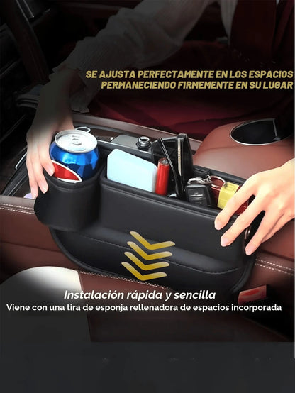 Car Seat Anti-Drop Storage Box, Premium Leather Center Console Organizer, Convenient Access For Phone/Keys, Universal Fit For Cars, SUVs, Trucks, Multi-Functional Essential Storage Box