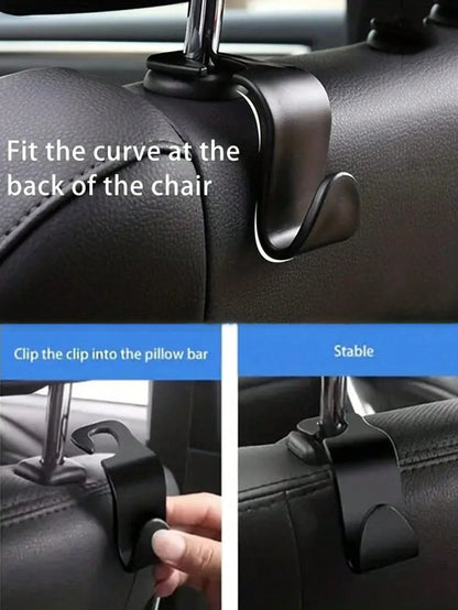 Car Seat Back Hook, Front & Rear Seat Hanger Holder For Car Interior Storage Accessories