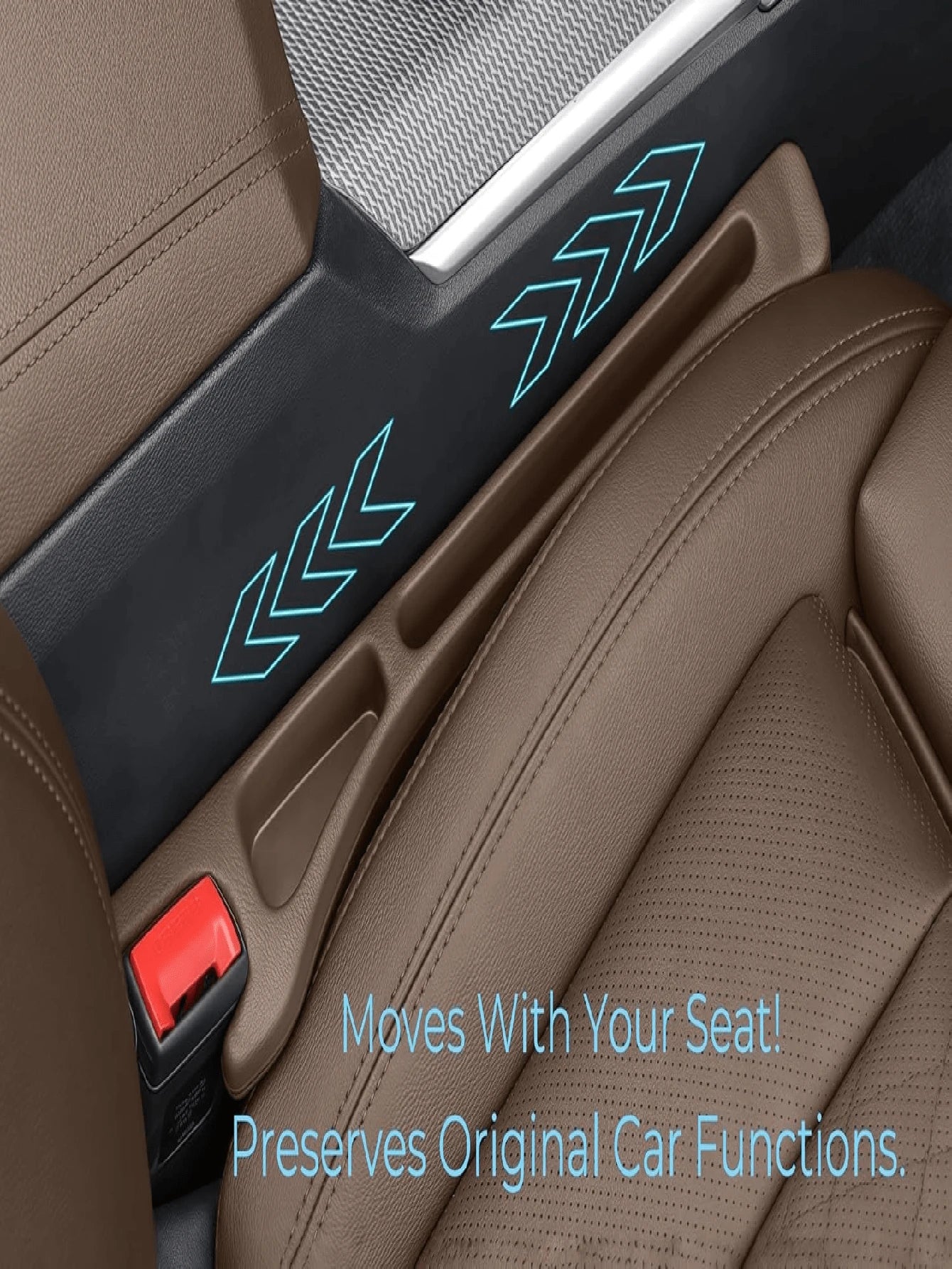 Car Seat Gap Filler Accessories, Designed For Vehicles With Seat Gaps, Includes 2 Storage Compartments, Universal Size, Prevents Items From Falling, Suitable For Seat Gaps Between 1.2 To 2.2 Inches, C