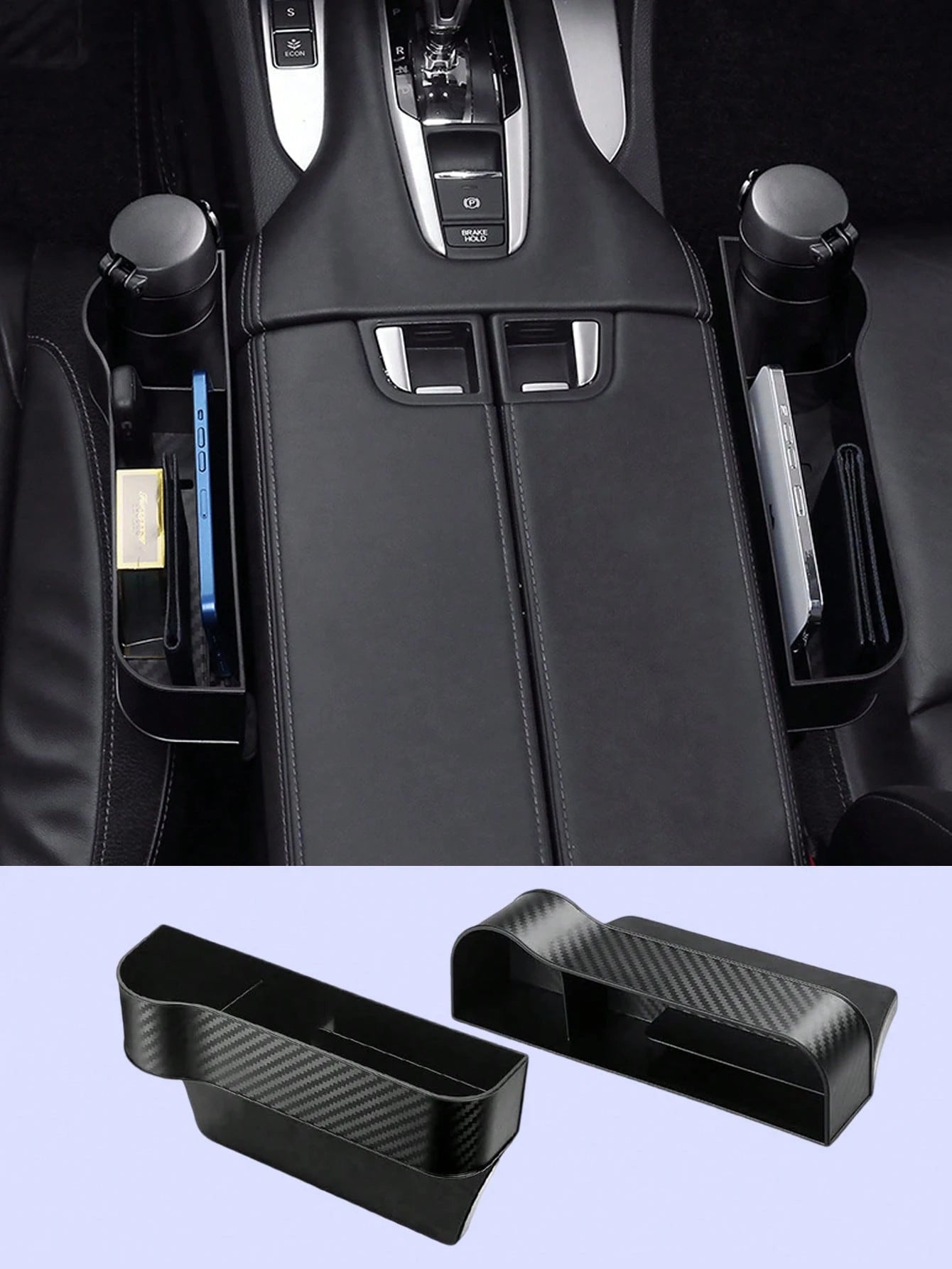 Car Seat Gap Storage Box- Large Capacity Design, Convenient Access, Prevents Items From Falling, Easy Installation, Suitable For Most Sedans, SUVs And Trucks- Perfect For Driver And Passenger Seats