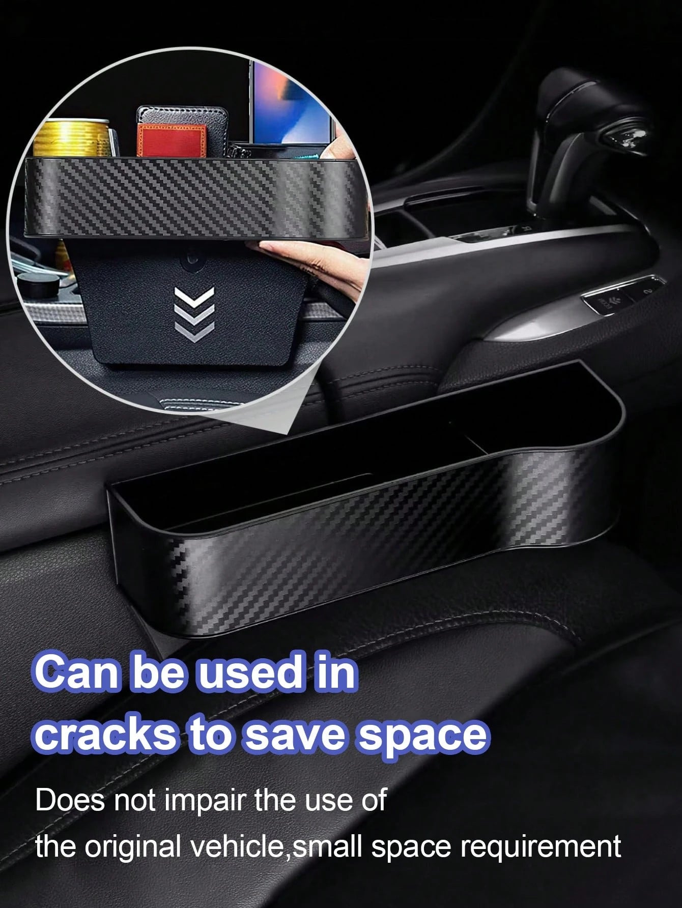 Car Seat Gap Storage Box- Large Capacity Design, Convenient Access, Prevents Items From Falling, Easy Installation, Suitable For Most Sedans, SUVs And Trucks- Perfect For Driver And Passenger Seats