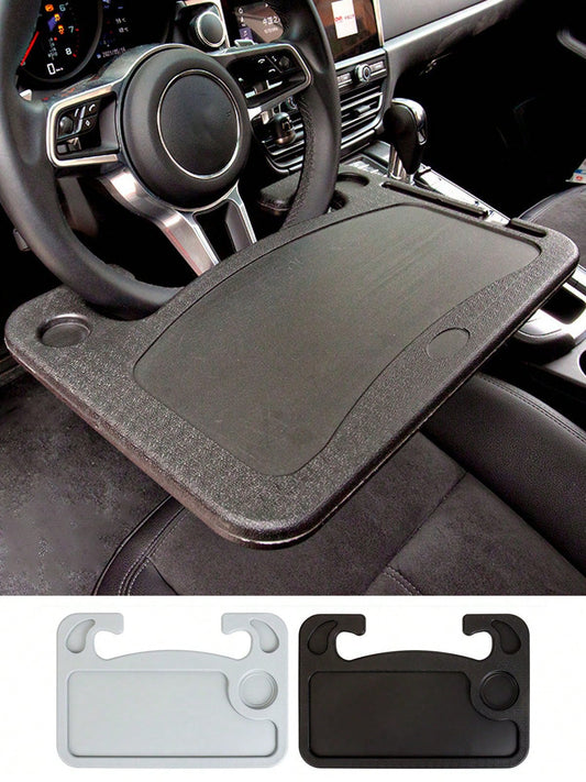 Car Steering Wheel Tray Desk Two Sided For Laptop Drink Food Work Table Holder