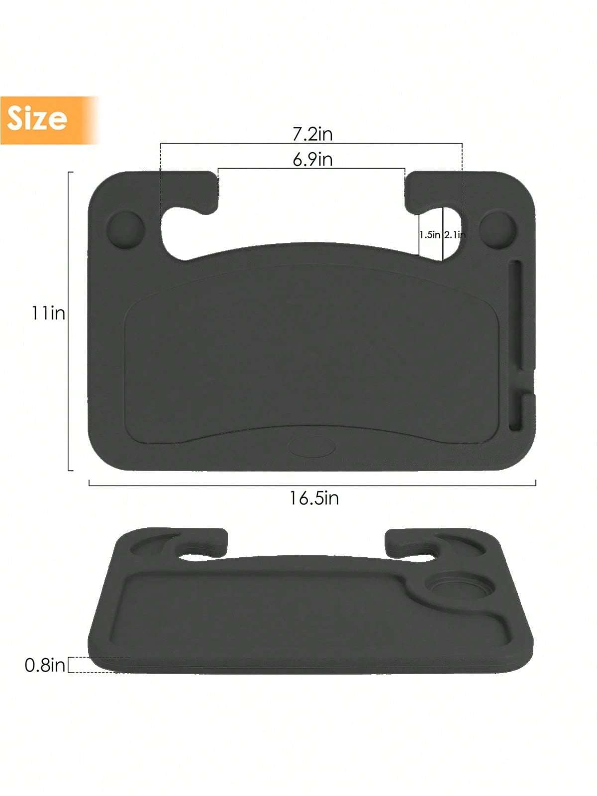 Car Steering Wheel Tray Desk Two Sided For Laptop Drink Food Work Table Holder