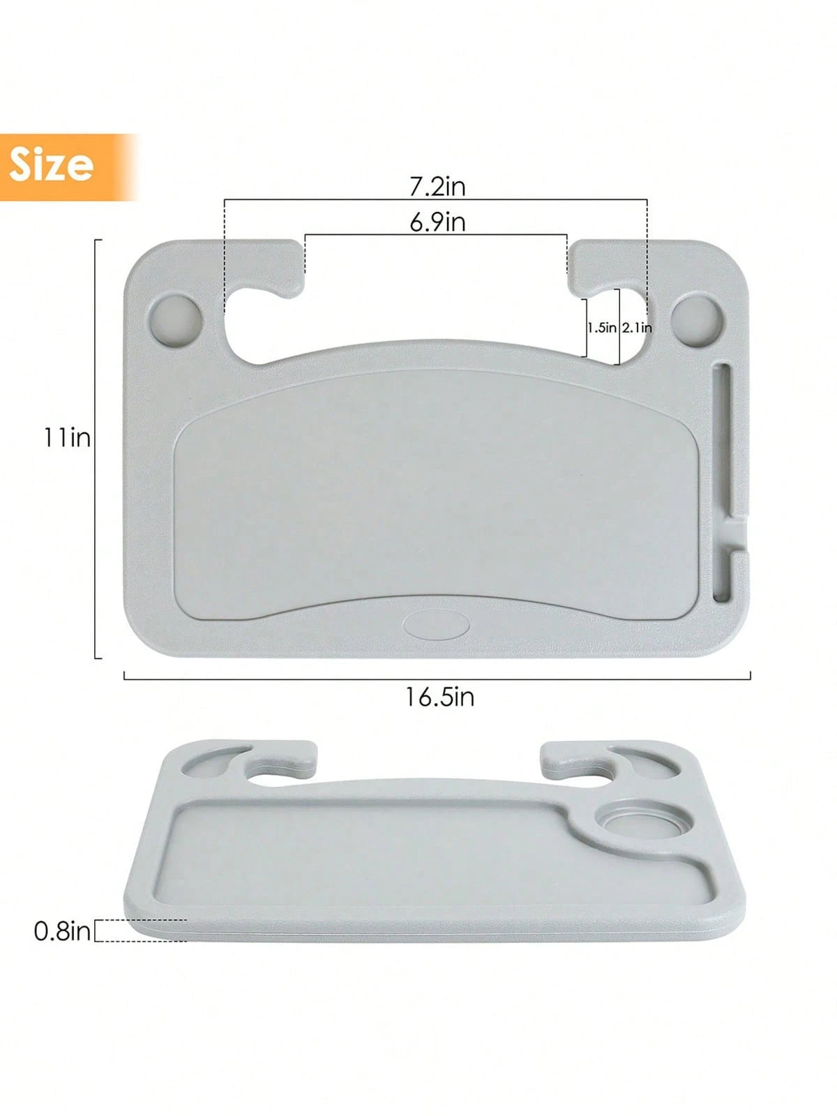 Car Steering Wheel Tray Desk Two Sided For Laptop Drink Food Work Table Holder