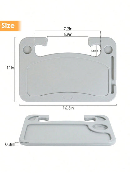 Car Steering Wheel Tray Desk Two Sided For Laptop Drink Food Work Table Holder