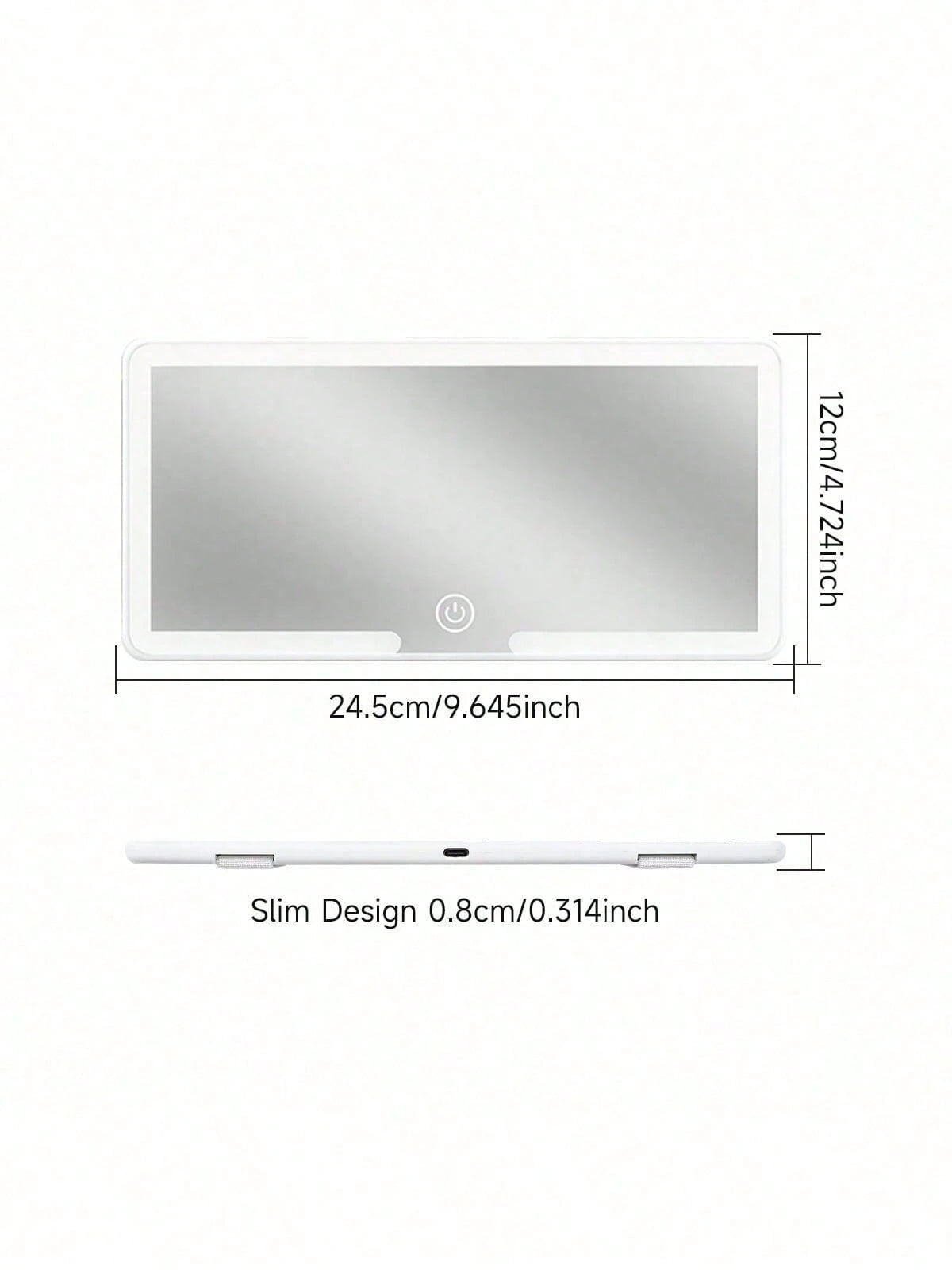 Car Sun Visor LED Vanity Mirror,Intelligent Touch LED Car Makeup Mirror- 3 Light Modes & 60 LEDs- Rechargeable & Dimmable Touch Control- Perfect For On-The-Go Makeup, Universal Car Interior Accesso