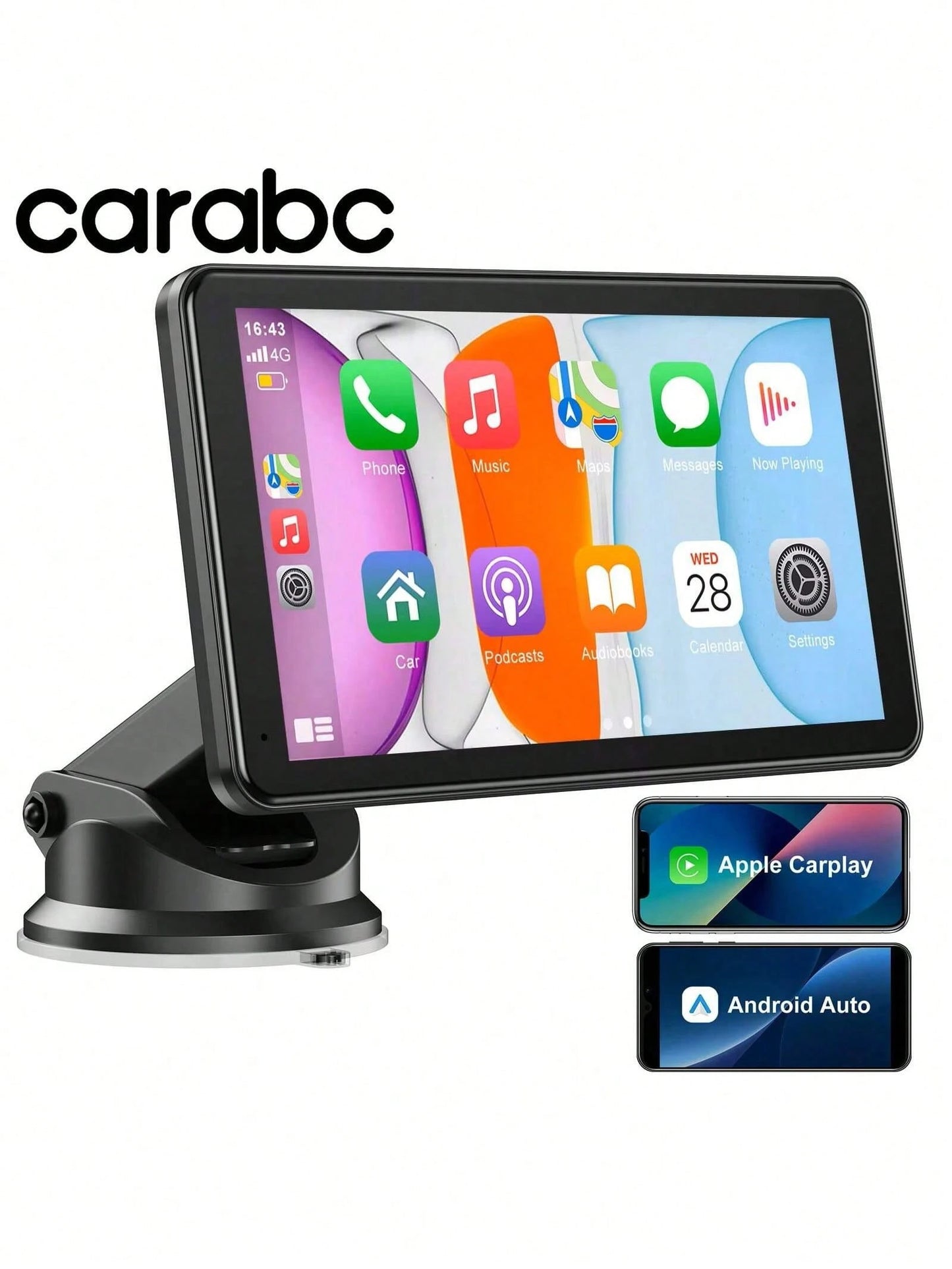 Carabc Universal 7 Inch Car Radio Wireless Carplay & Android Auto Multimedia WIFI Video Player Portable MP5 Player