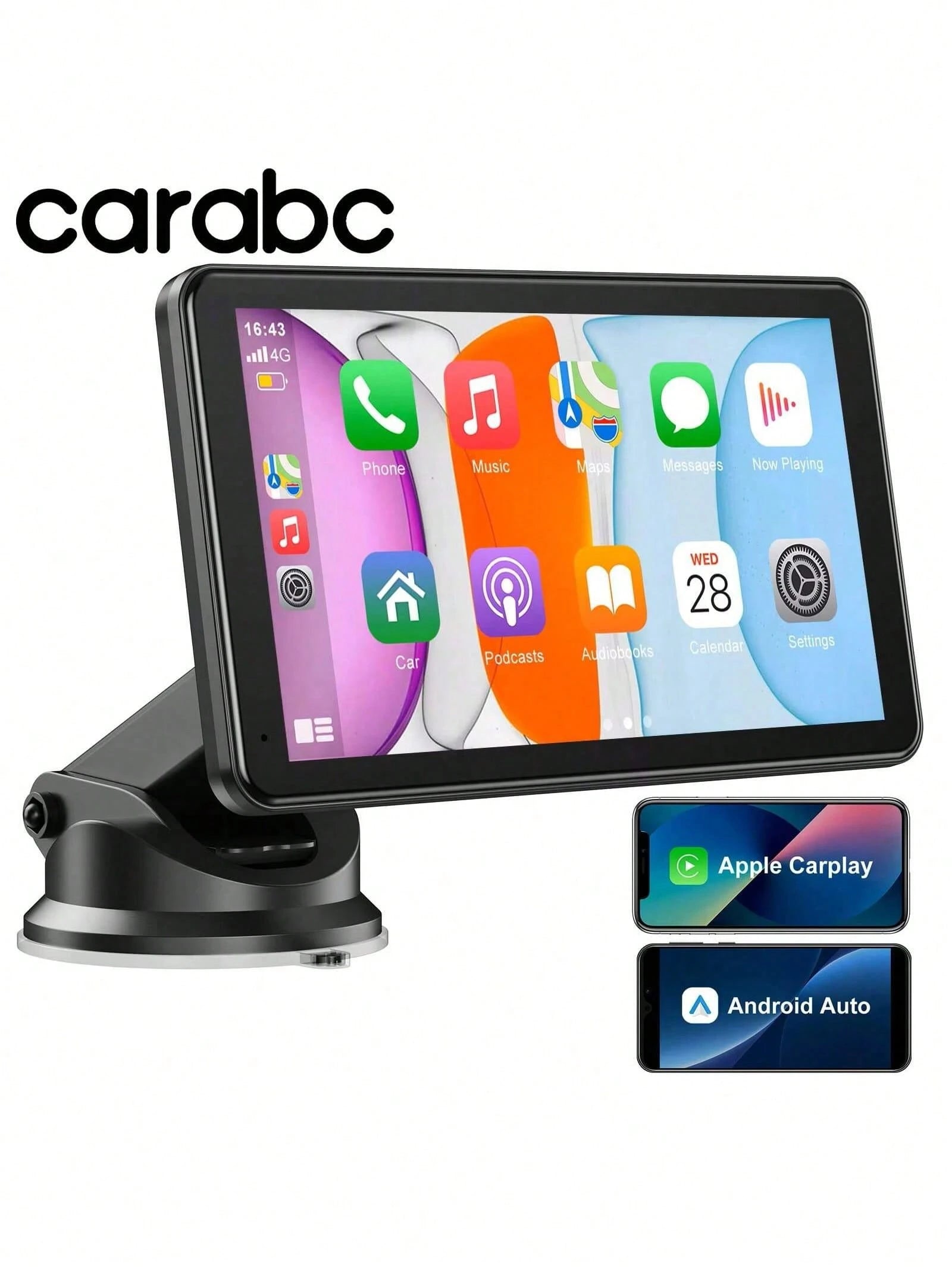 Carabc Universal 7 Inch Car Radio Wireless Carplay & Android Auto Multimedia WIFI Video Player Portable MP5 Player