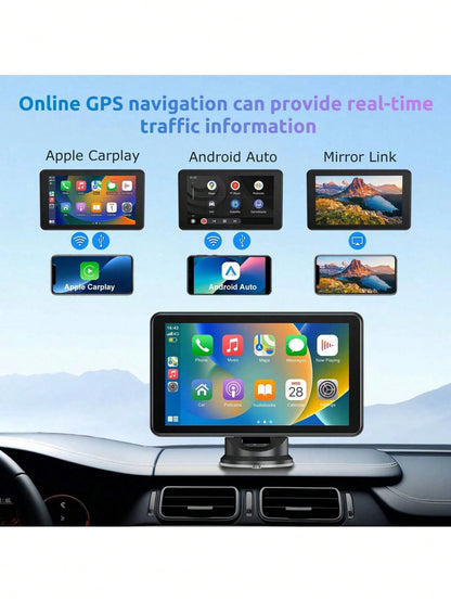 Carabc Universal 7 Inch Car Radio Wireless Carplay & Android Auto Multimedia WIFI Video Player Portable MP5 Player