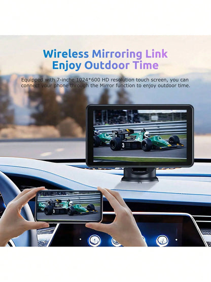 Carabc Universal 7 Inch Car Radio Wireless Carplay & Android Auto Multimedia WIFI Video Player Portable MP5 Player