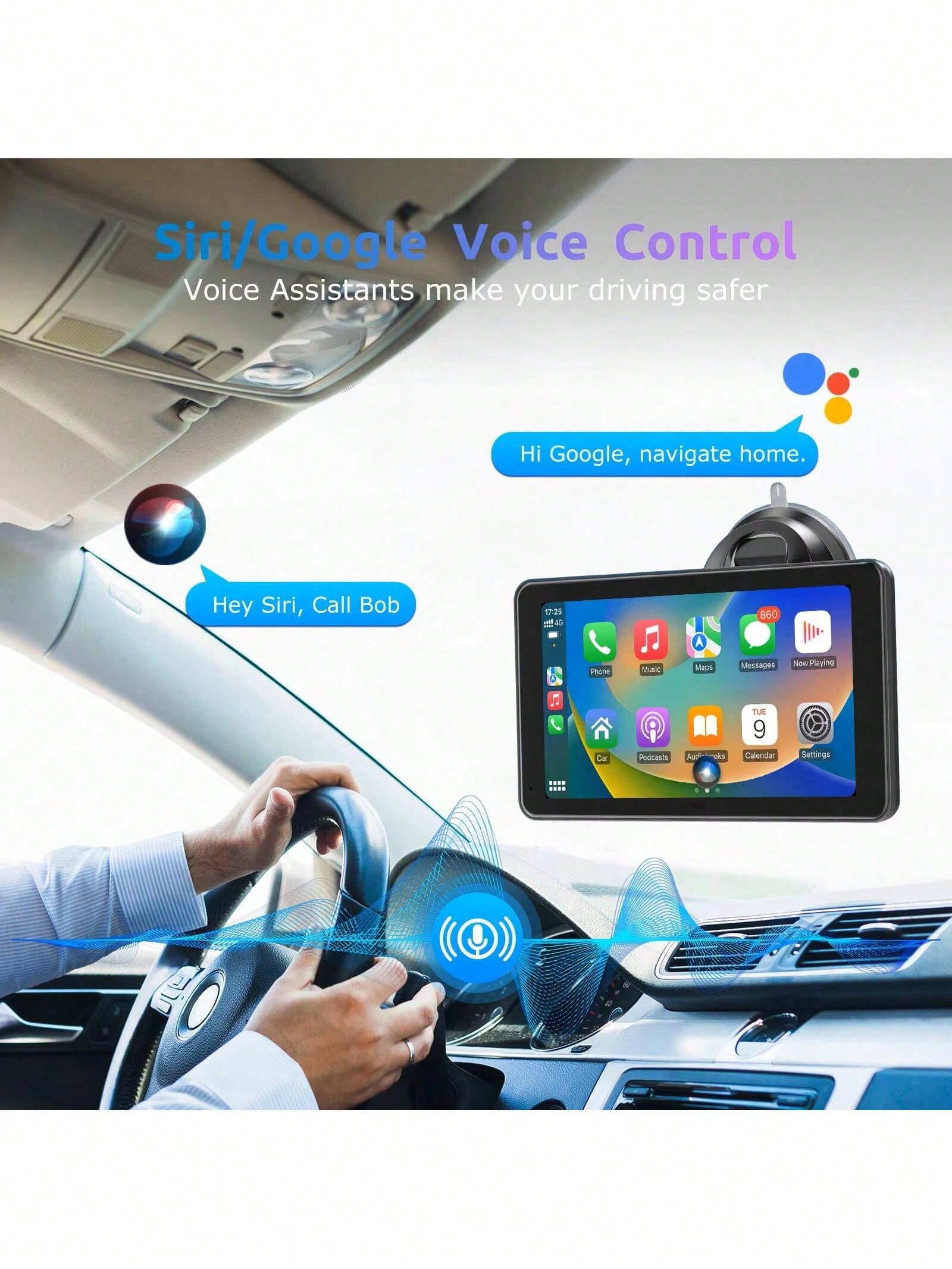 Carabc Universal 7 Inch Car Radio Wireless Carplay & Android Auto Multimedia WIFI Video Player Portable MP5 Player