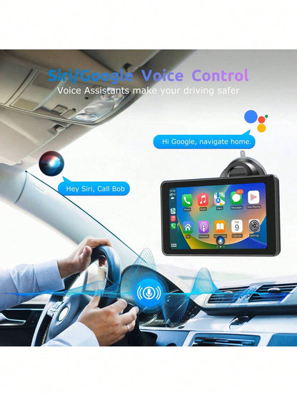 Carabc Universal 7 Inch Car Radio Wireless Carplay & Android Auto Multimedia WIFI Video Player Portable MP5 Player
