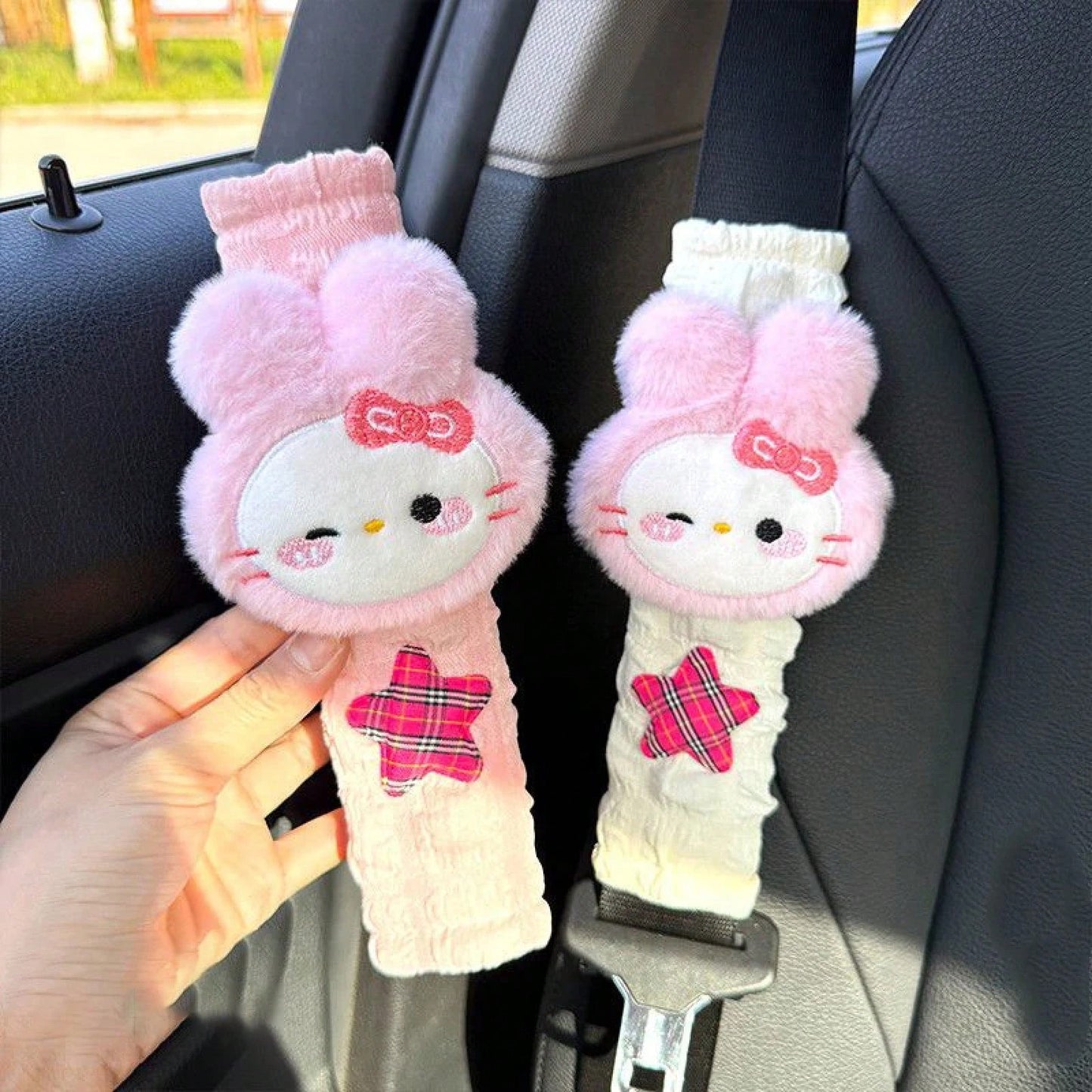 Cartoon Car Belt Shoulder Pad Cartoon Cute Car Interior Accessories Decor Universal Fit Auto Seatbelt Cover