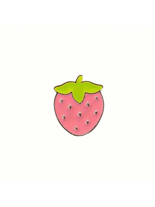 Cartoon Cute Strawberry Enamel Pin Custom Decorative Brooches Ornaments Lapel Bag Badges Jewelry Gifts Pin Valentine's Day Valentines Pin For Clothes Bag Charm School Kpop Backpack Teacher Supplies Ba