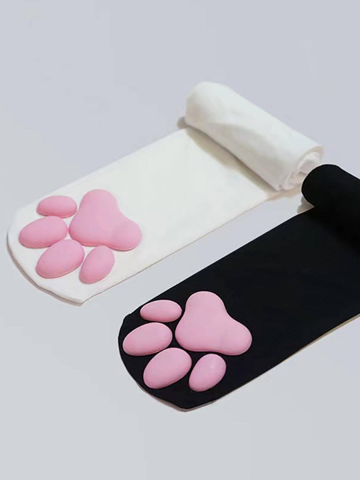 Cartoon Paw Design Over Knee Socks, Cozy