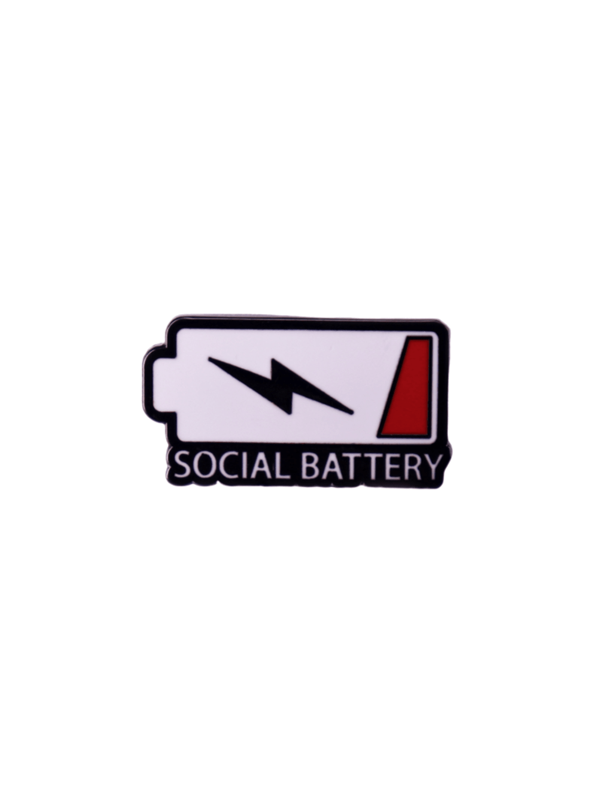 Cartoon Punk Battery Enamel Pin SOCIAL BATTERY Custom Decorative Brooches Ornaments Lapel Bag Badges Jewelry Gifts Pin Pin For Clothes Bag Charm School Kpop Backpack Teacher Supplies Bag Charms Cute O