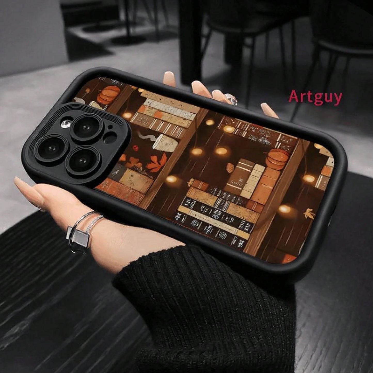 Case For 17 Air 16 Pro Max 15 Plus 16E 14 13 12 11 Mini XS XR Autumn Book Nook Advanced Fashion Gift Drop Protection Shockproof Soft Silicone Smartphone Cover,Suitable For 17 Air