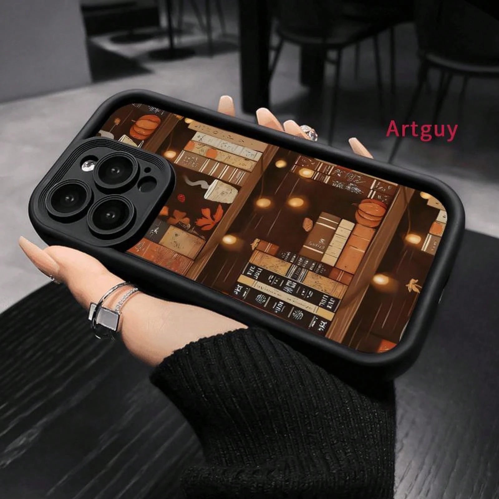 Case For 17 Air 16 Pro Max 15 Plus 16E 14 13 12 11 Mini XS XR Autumn Book Nook Advanced Fashion Gift Drop Protection Shockproof Soft Silicone Smartphone Cover,Suitable For 17 Air