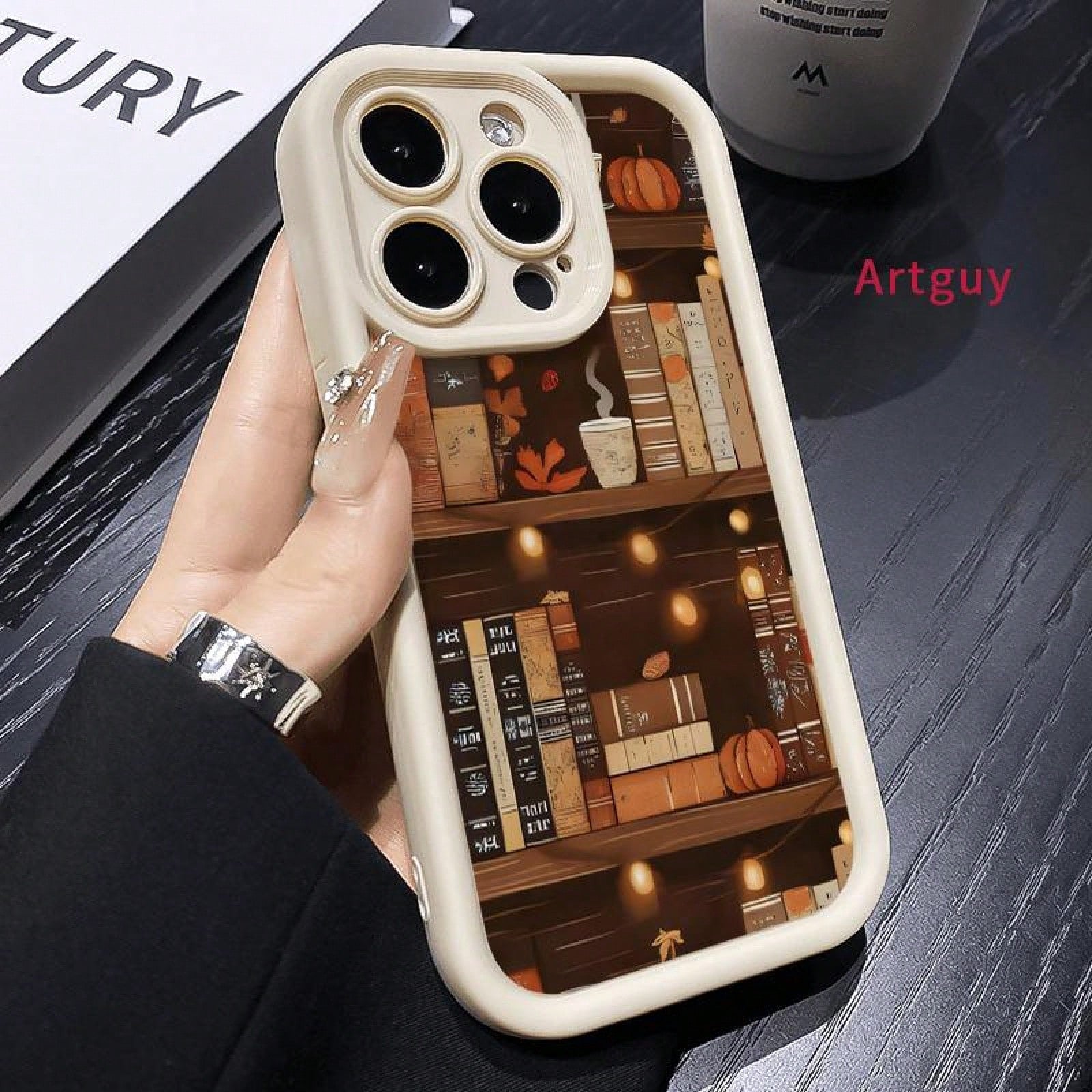 Case For 17 Air 16 Pro Max 15 Plus 16E 14 13 12 11 Mini XS XR Autumn Book Nook Advanced Fashion Gift Drop Protection Shockproof Soft Silicone Smartphone Cover,Suitable For 17 Air