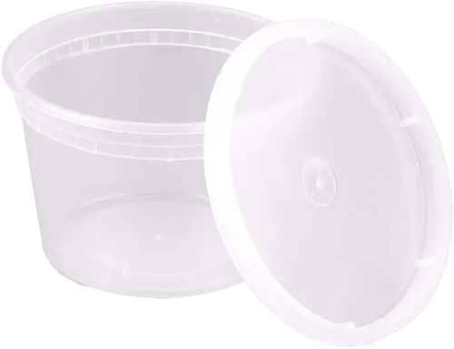 Champs Clear Heavy Duty Deli Cont.& Lid Combo Microwavable 250 Sets - 16 oz